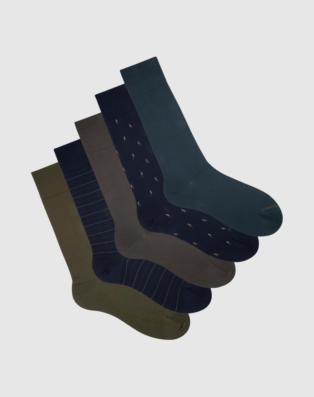 Medias para hombre largas formales pack x5unds surtidas