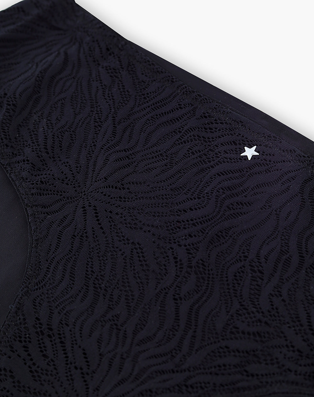 Panty cachetero microfibra encaje negro