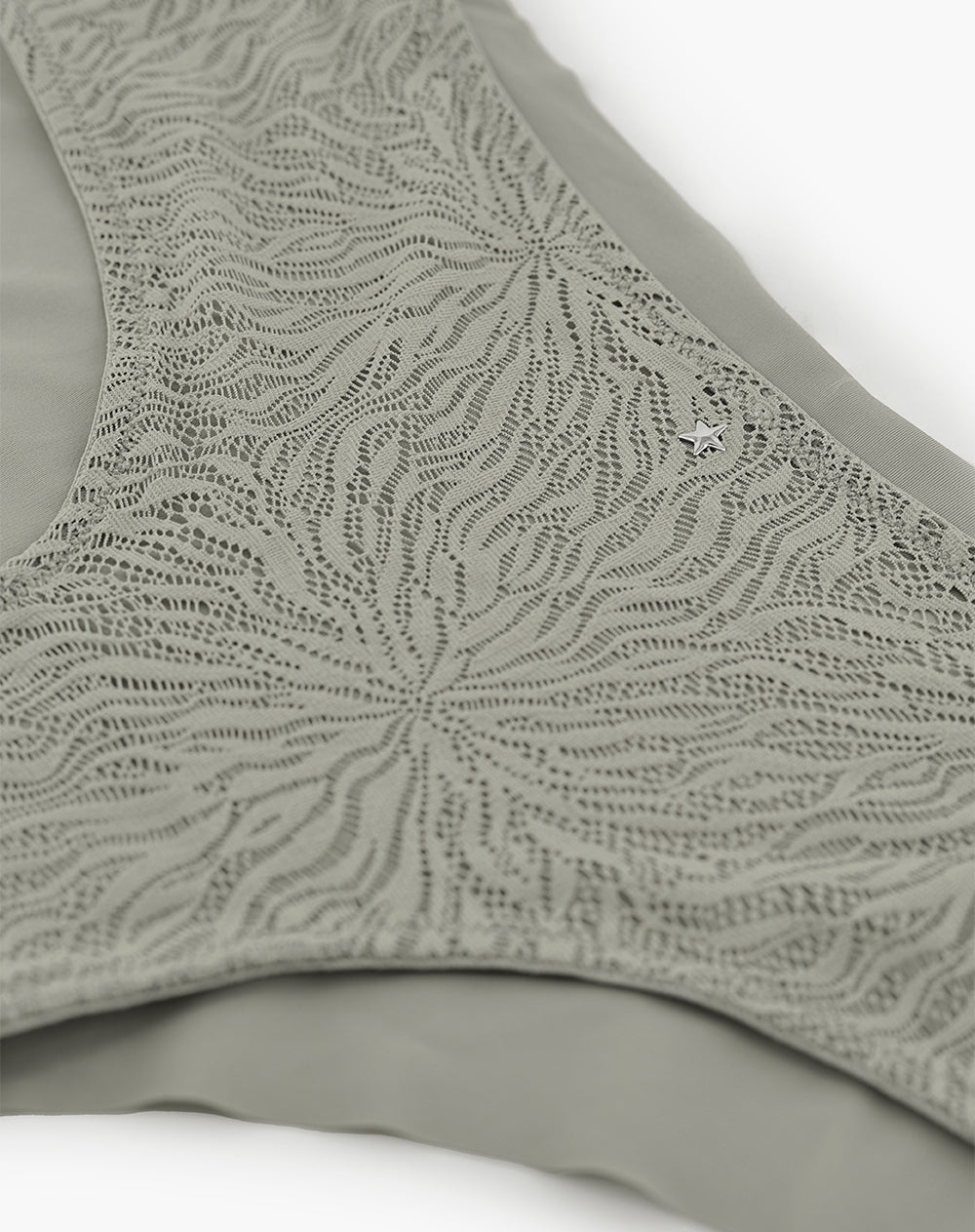 Panty cachetero microfibra encaje verde