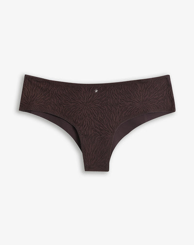 Panty cachetero microfibra encaje vinotinto