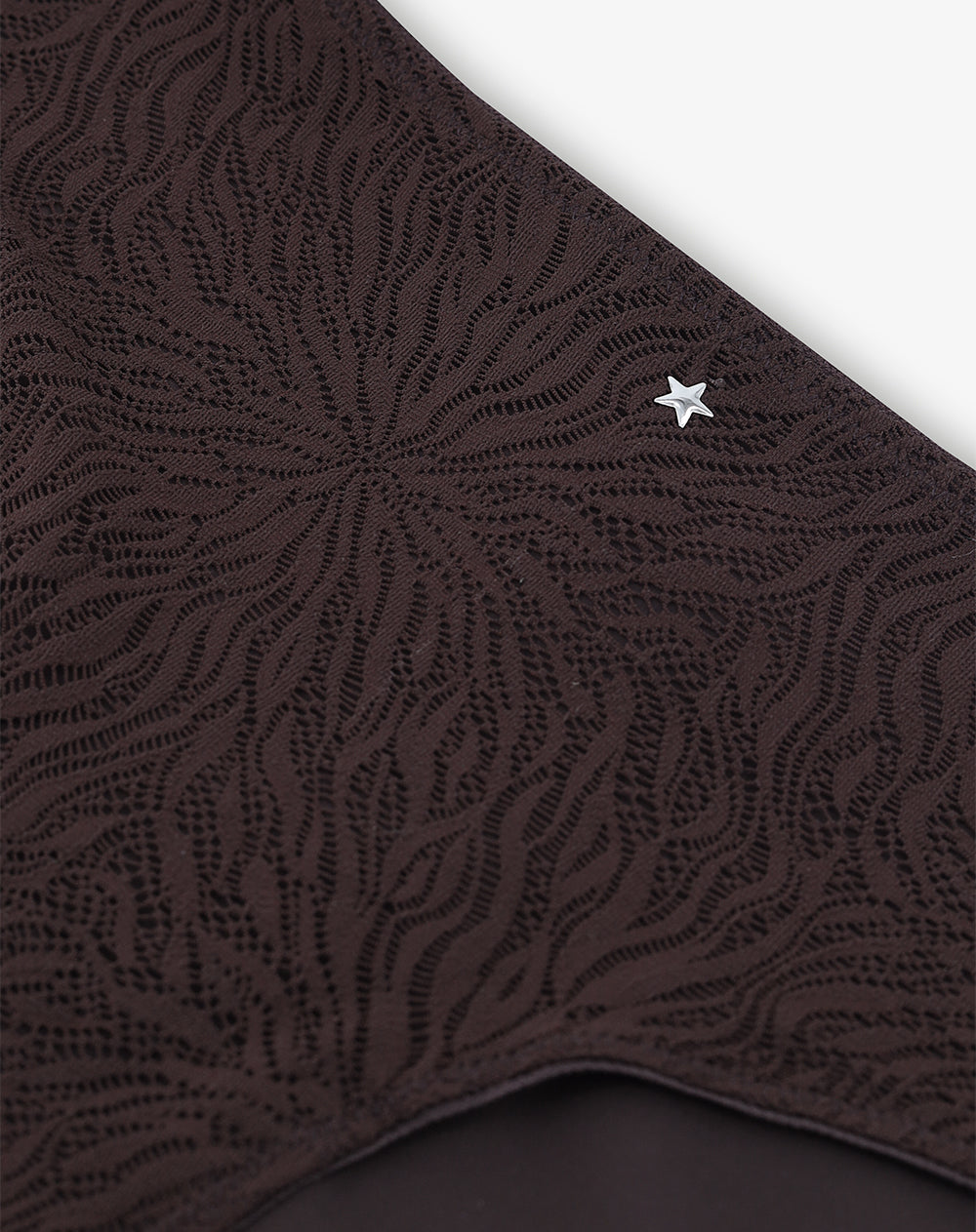 Panty cachetero microfibra encaje vinotinto
