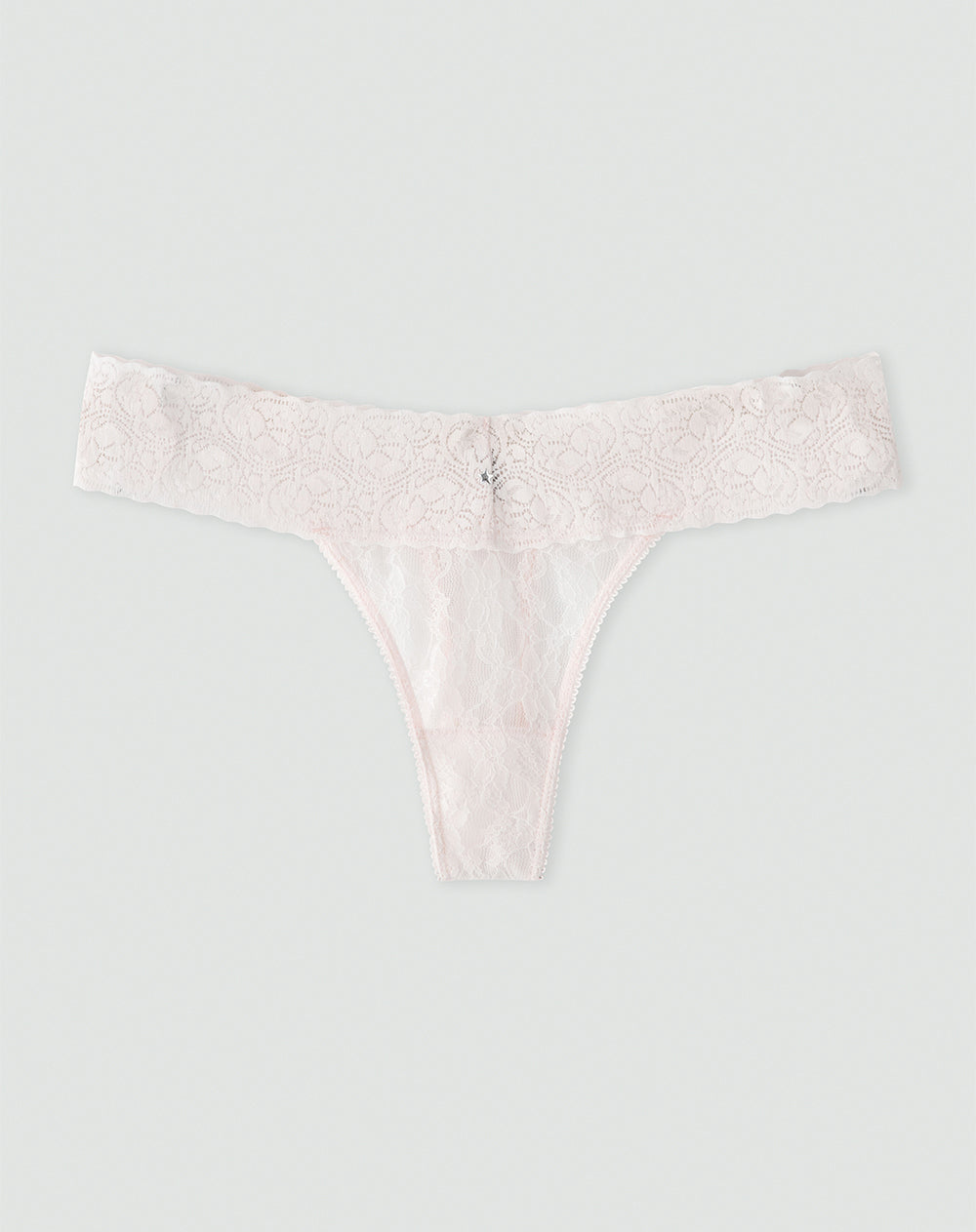 Panty tipo tanga en encaje rosado