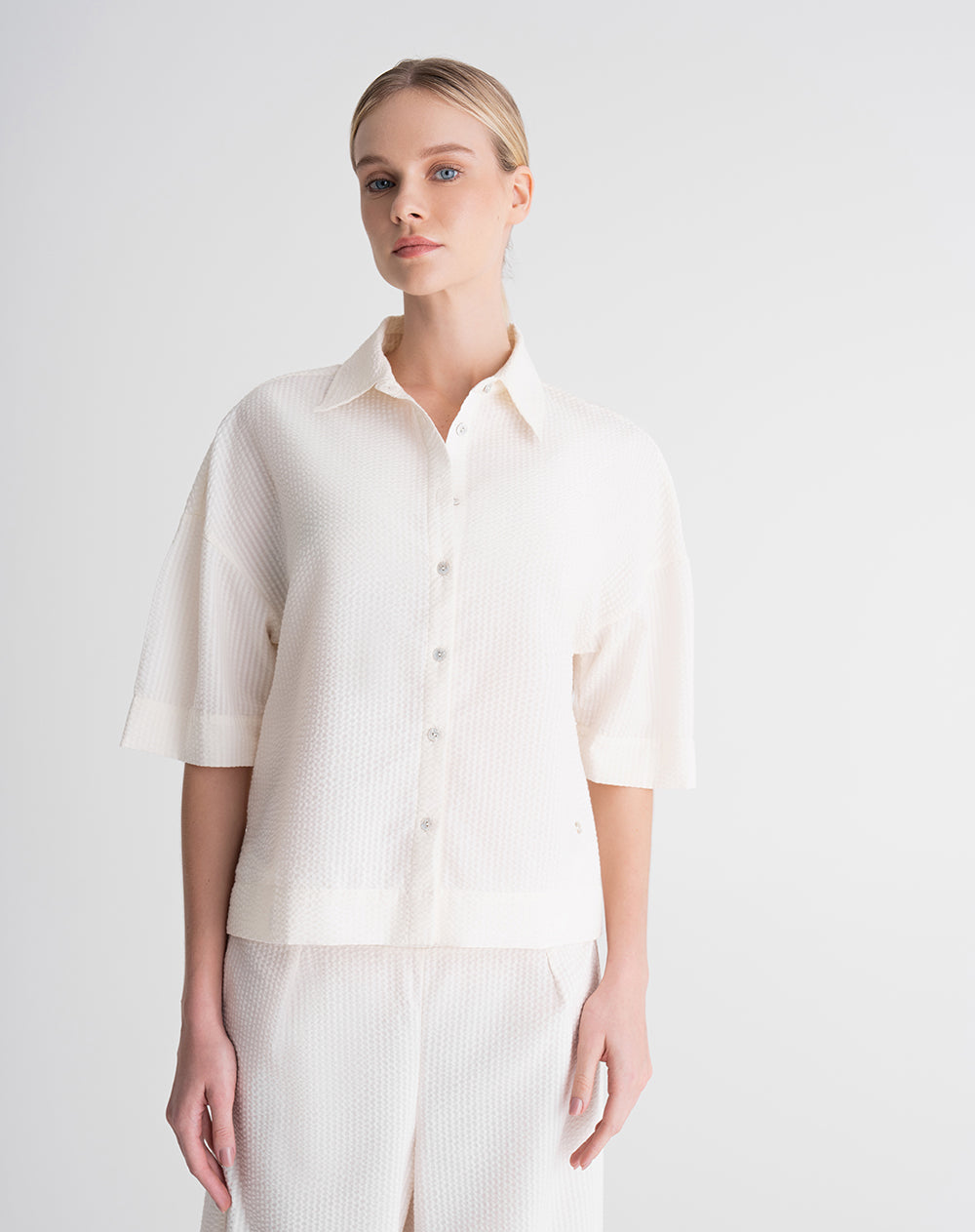 Camisa + panatalón de pijama mujer habano