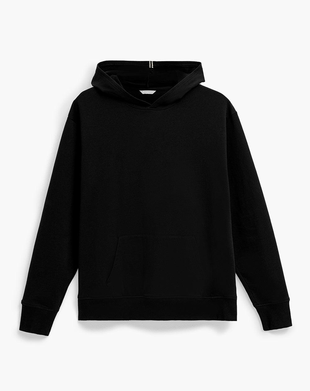 Buzo confort tipo hoddie negro hombre