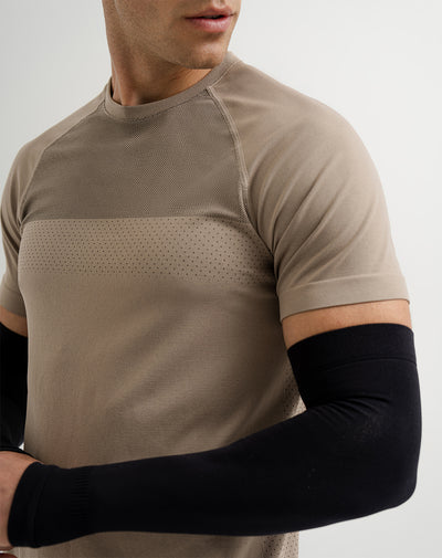 Mangas deportivas microfibra negras unisex