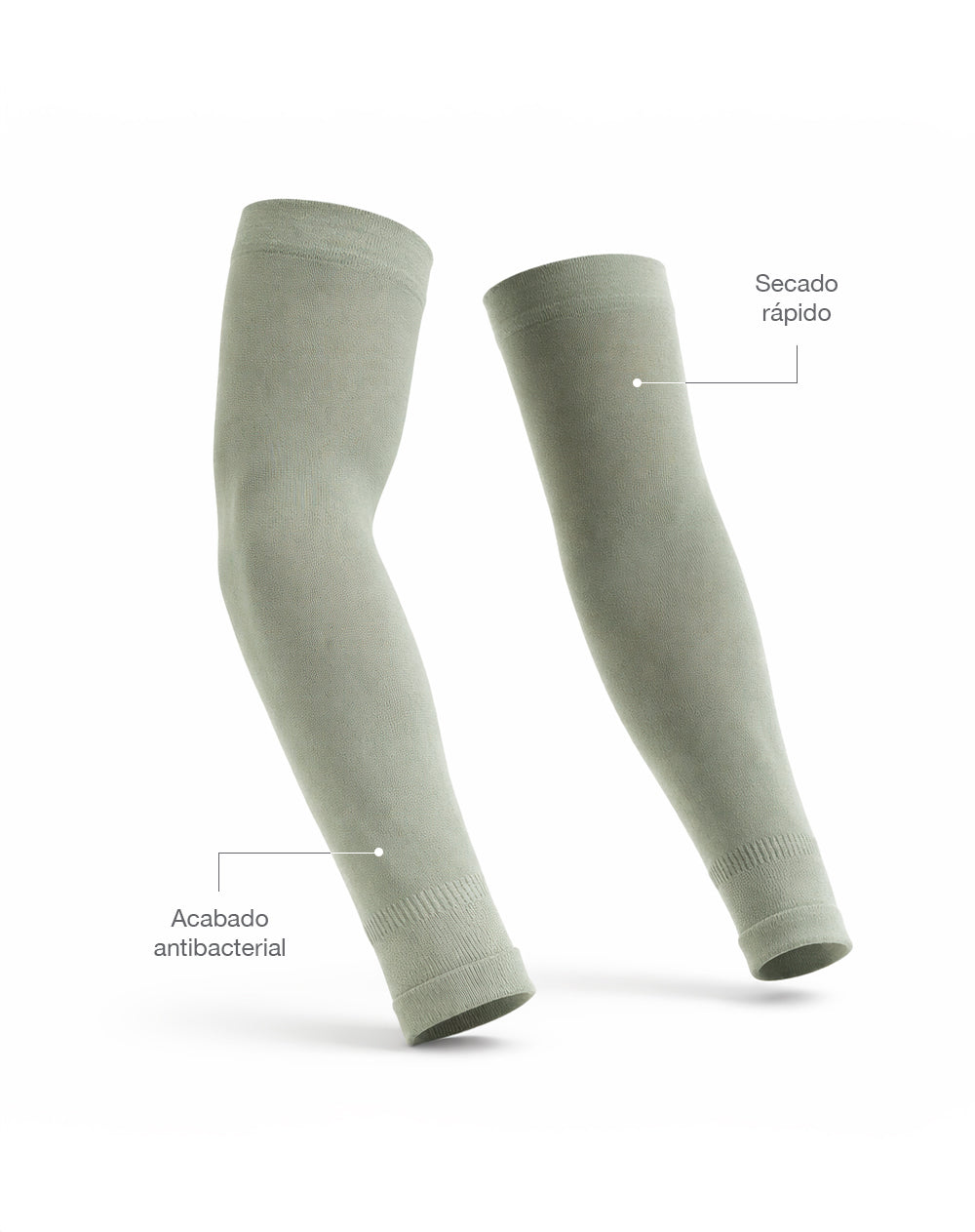 Mangas deportivas microfibra verdes unisex