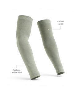 Mangas deportivas microfibra verdes unisex