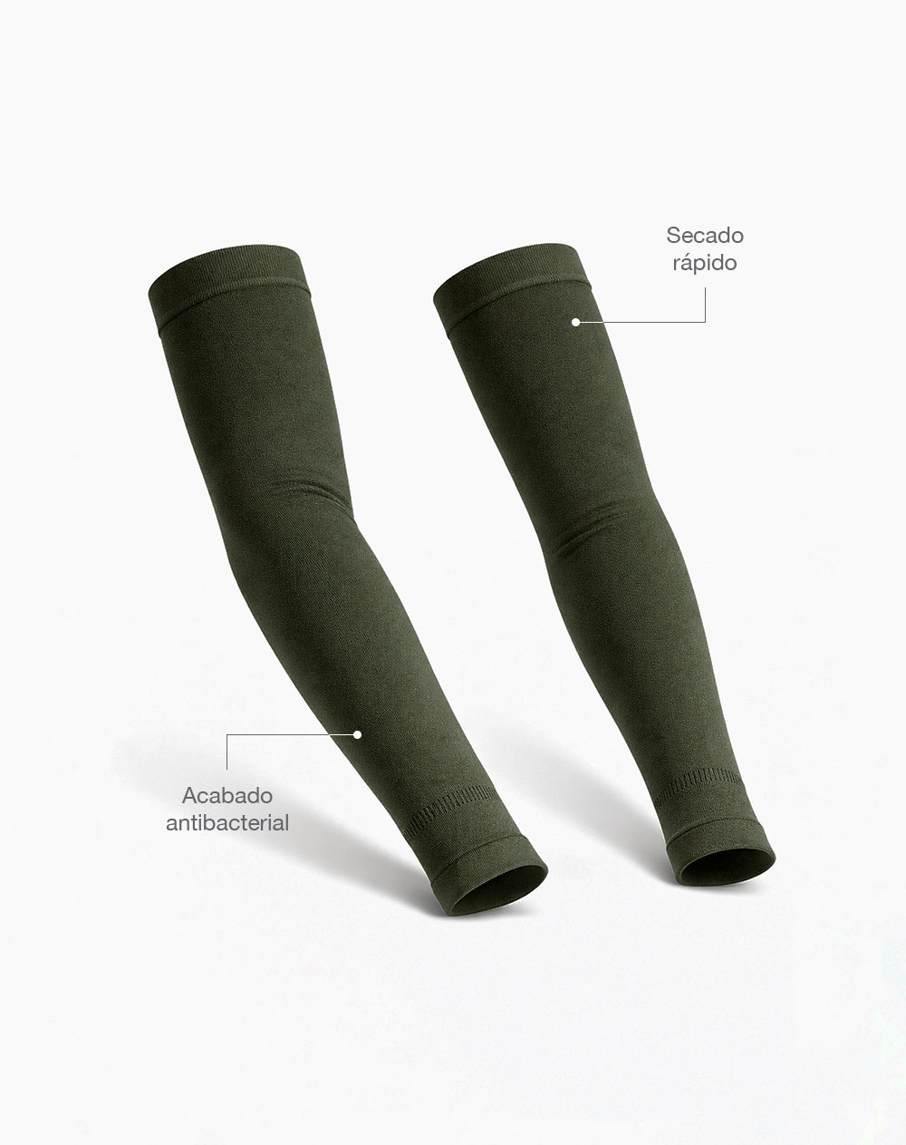 Mangas deportivas microfibra verde unisex