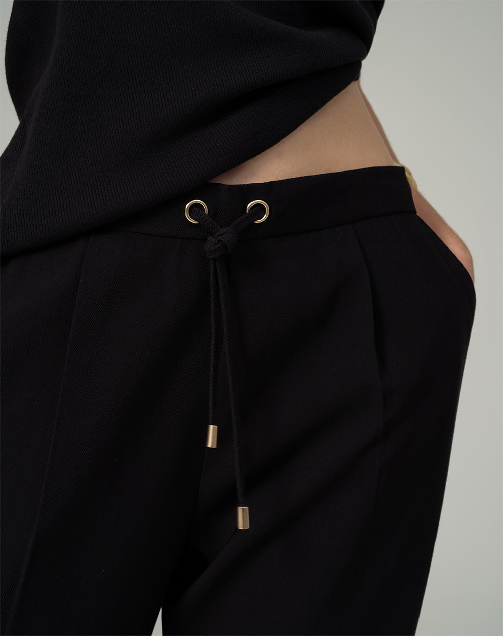 Pantalón Marat loose fit tiro medio negro