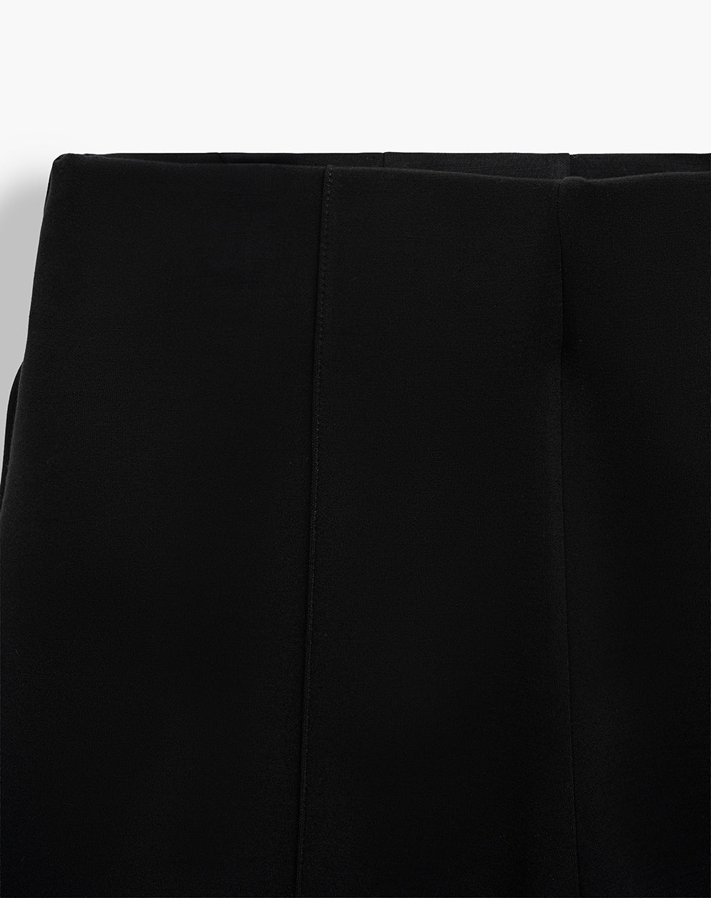 Pantalón wide leg tiro medio negro mujer