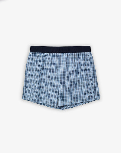 Bóxer medio azul cuadros