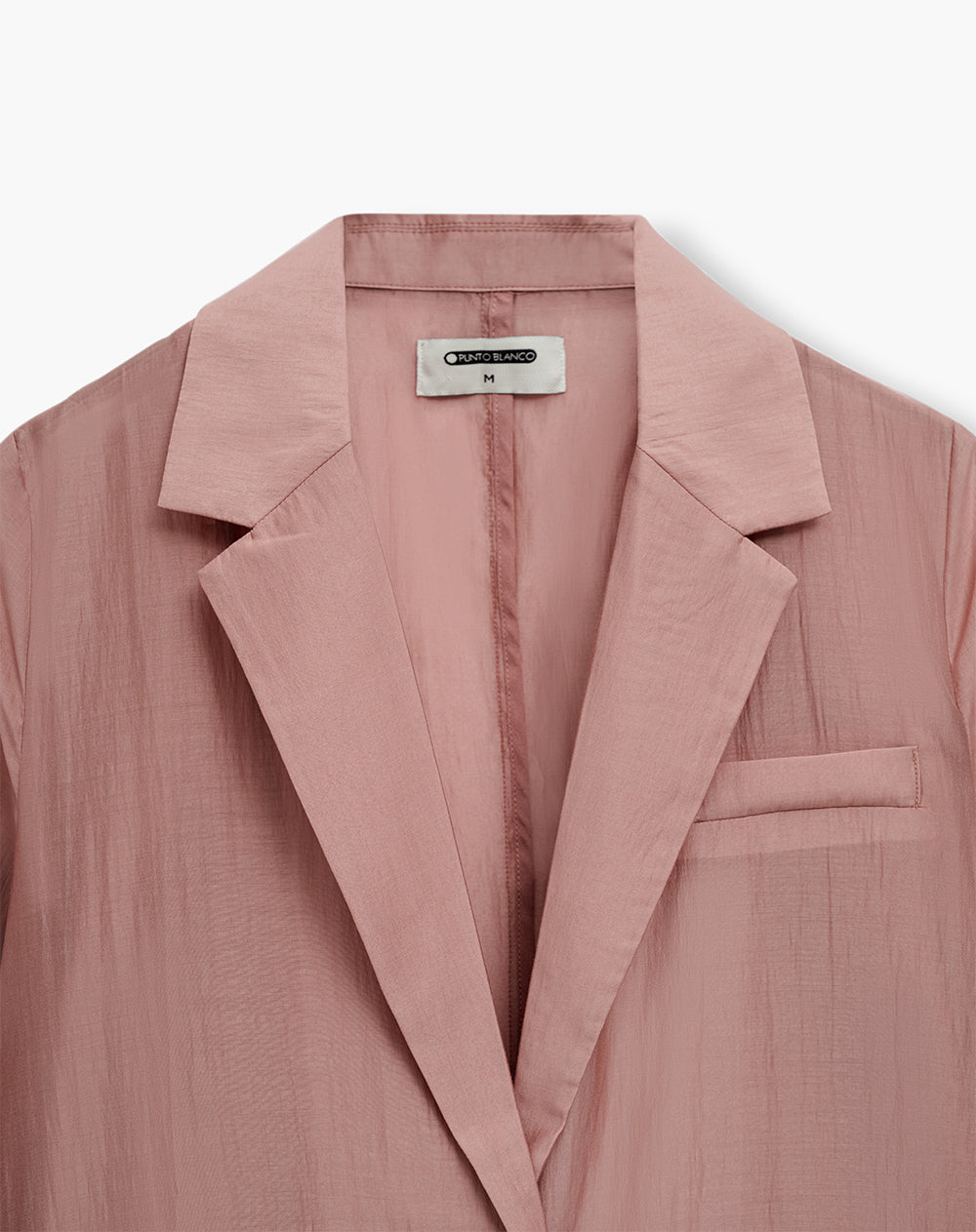 Blazer oversize semitransparente rosado mujer