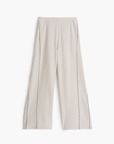 Pantalón relaxed fit tiro medio habano jaspe
