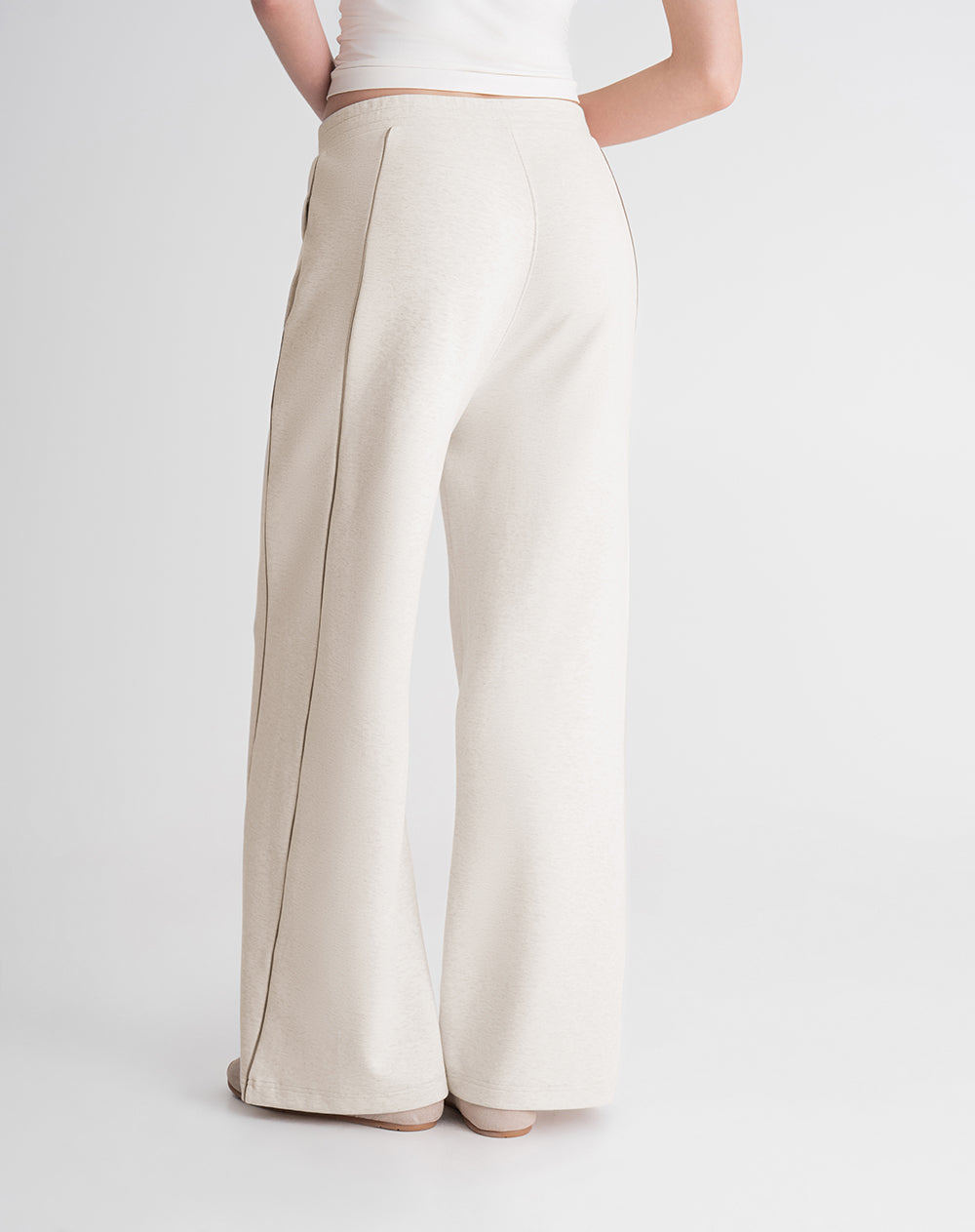 Pantalón relaxed fit tiro medio habano jaspe