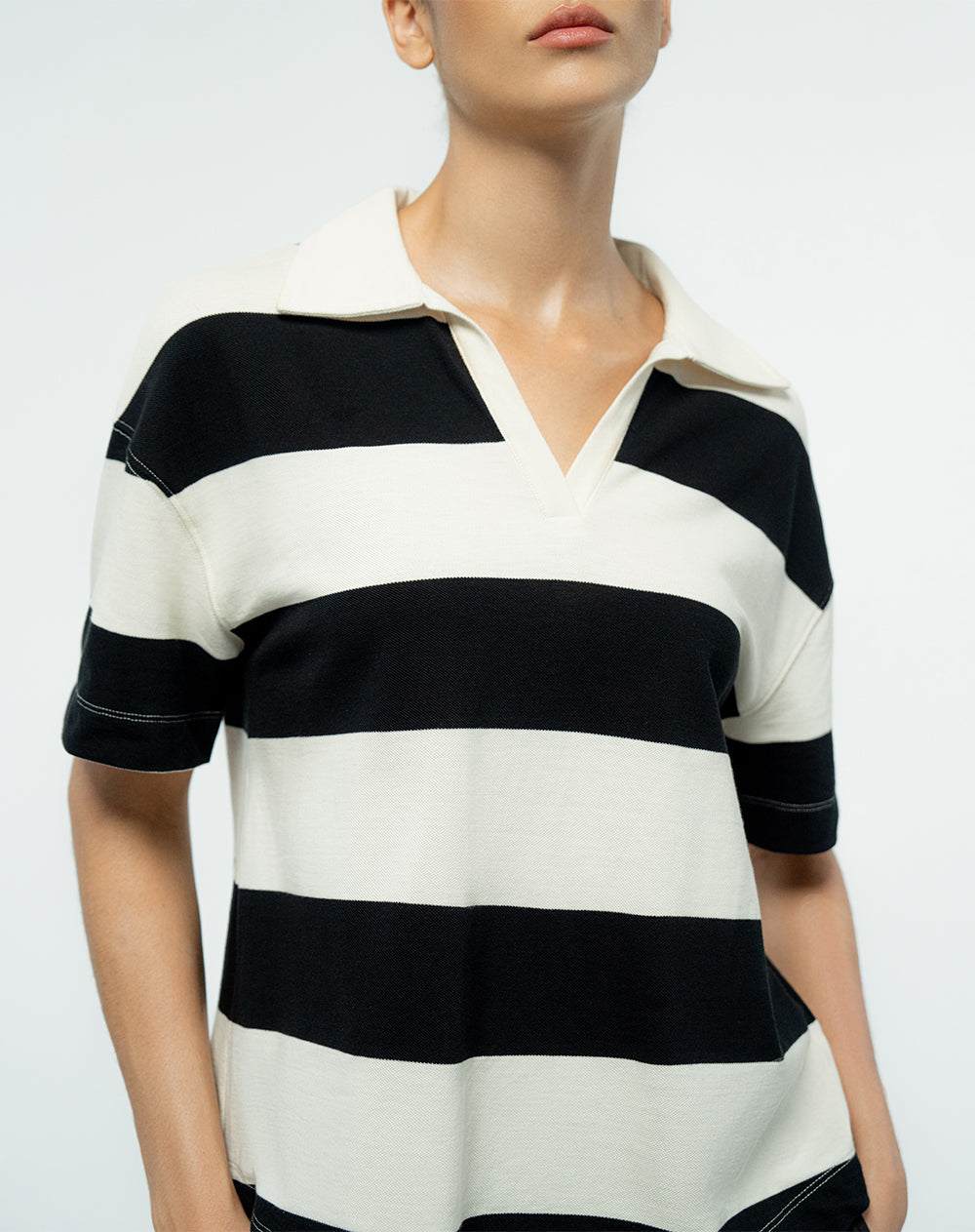 Camiseta fitted fit manga corta avena