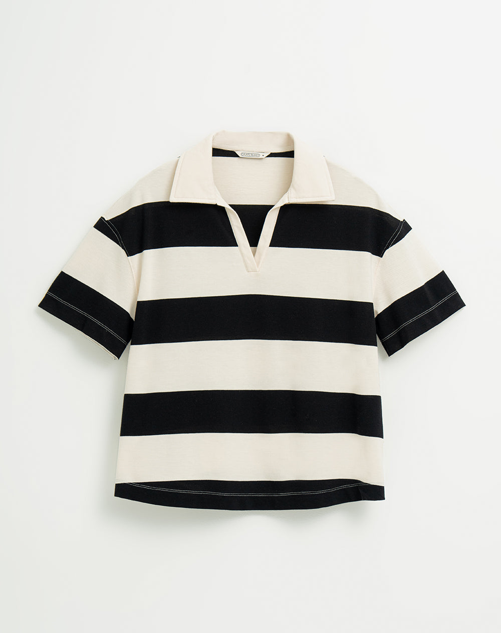 Camiseta fitted fit manga corta avena