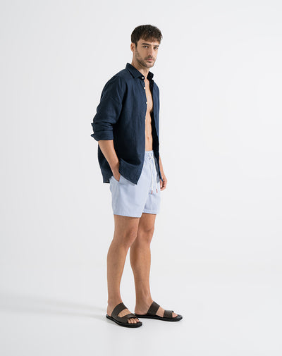 Pantaloneta azul rayas