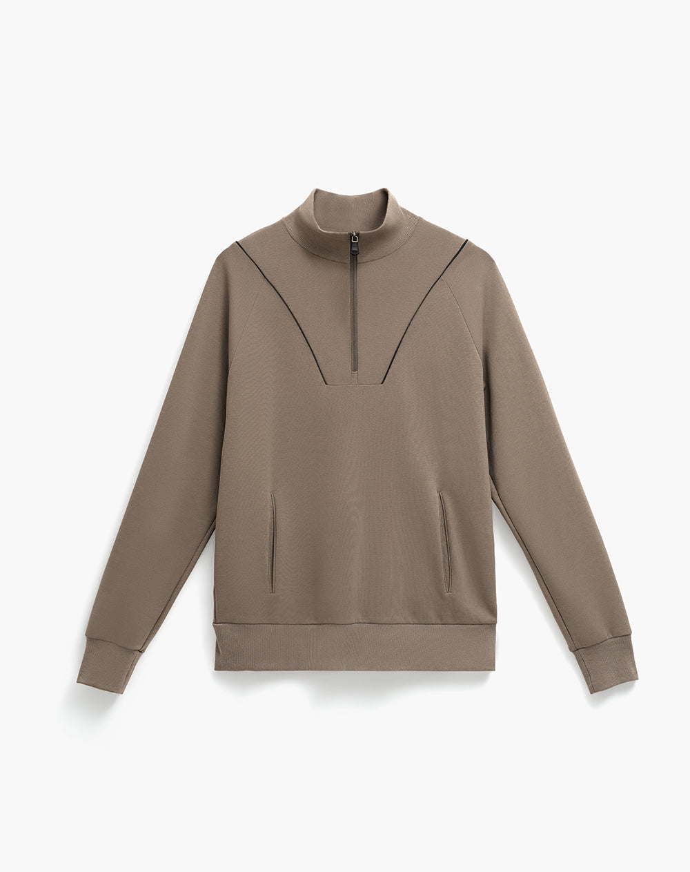 Buzo confort regular café hombre