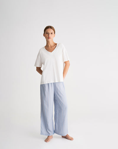 Camiseta + pantalón de pijama mujer algodón surtida