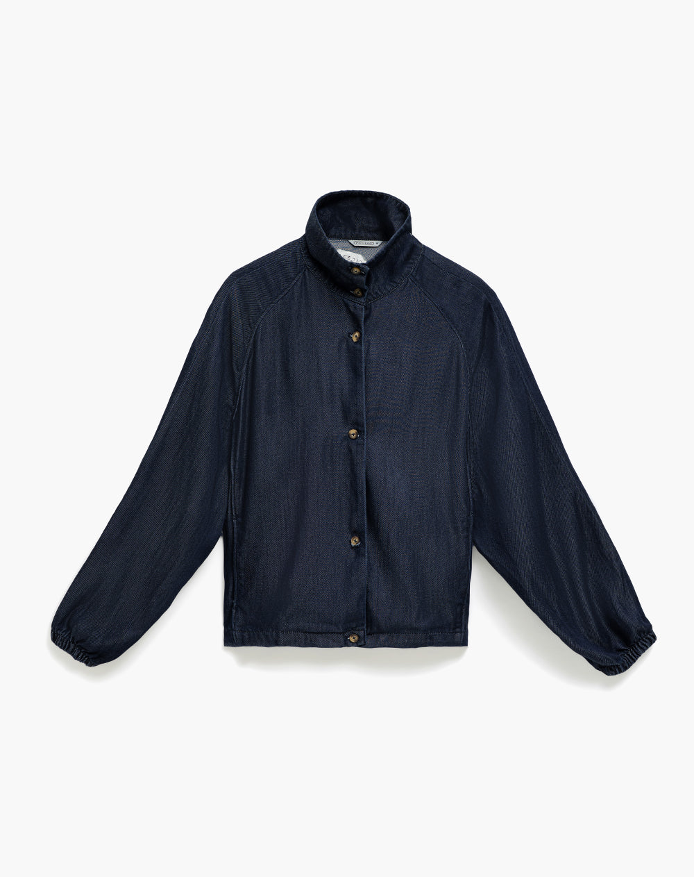 Chaqueta oversized fit sin capucha azul indigo