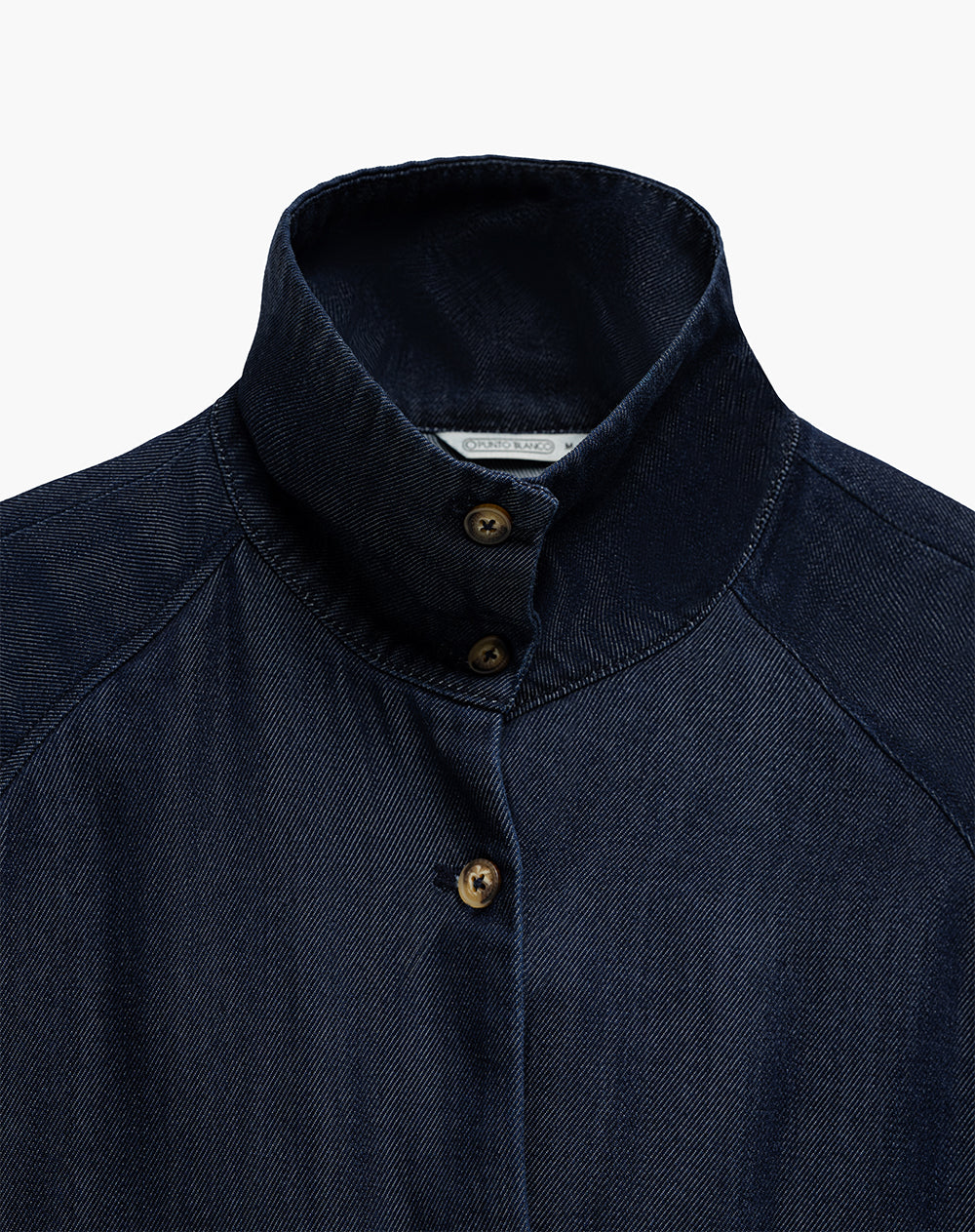 Chaqueta oversized fit sin capucha azul indigo