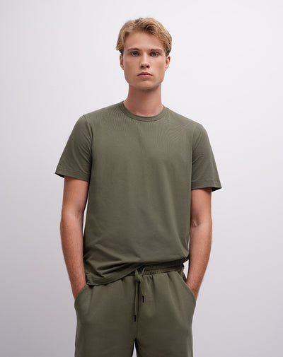 Camiseta regular verde hombre