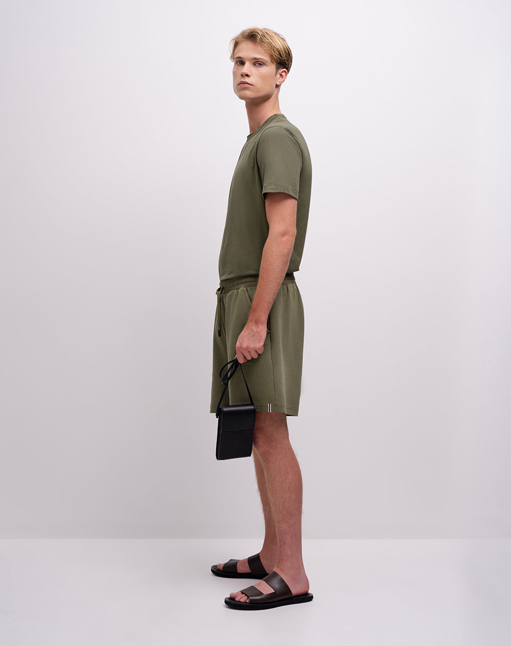 Camiseta regular verde hombre