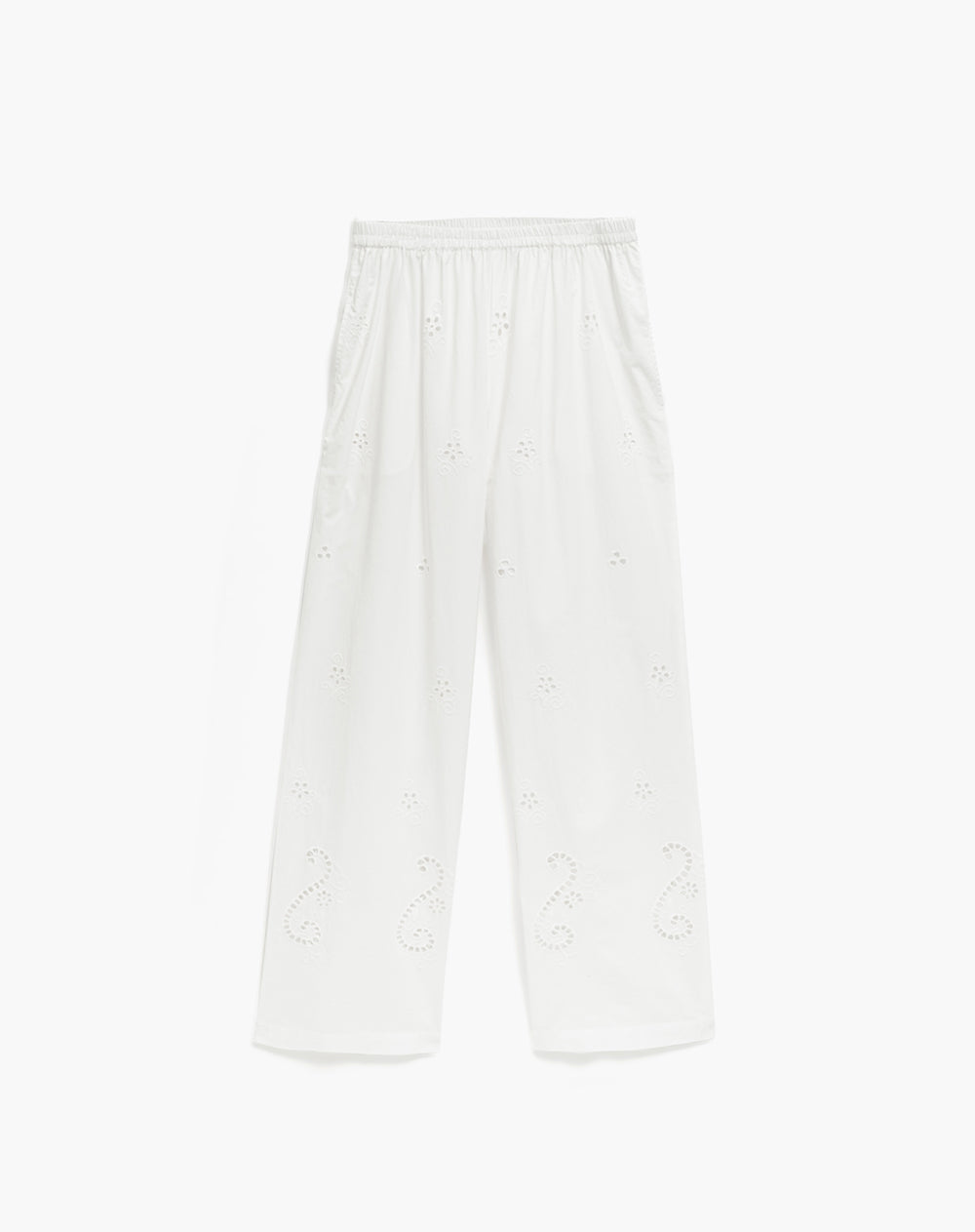 Pantalón de pijama algodón blanco mujer