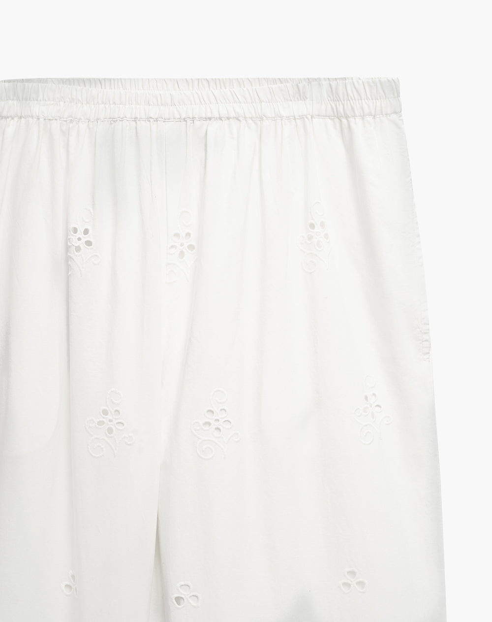 Pantalón de pijama algodón blanco mujer