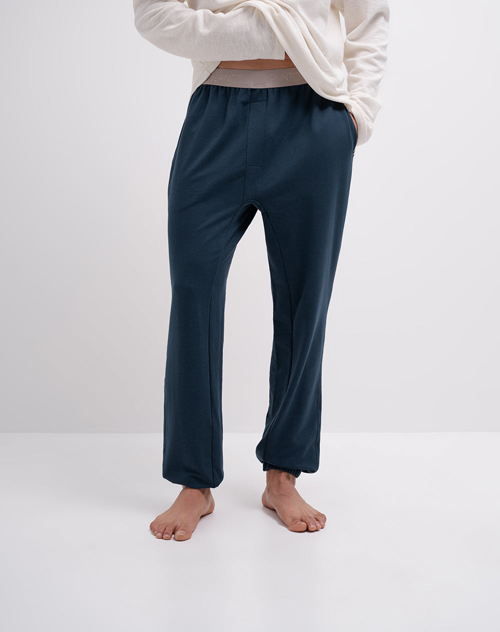 Jogger regular azul hombre