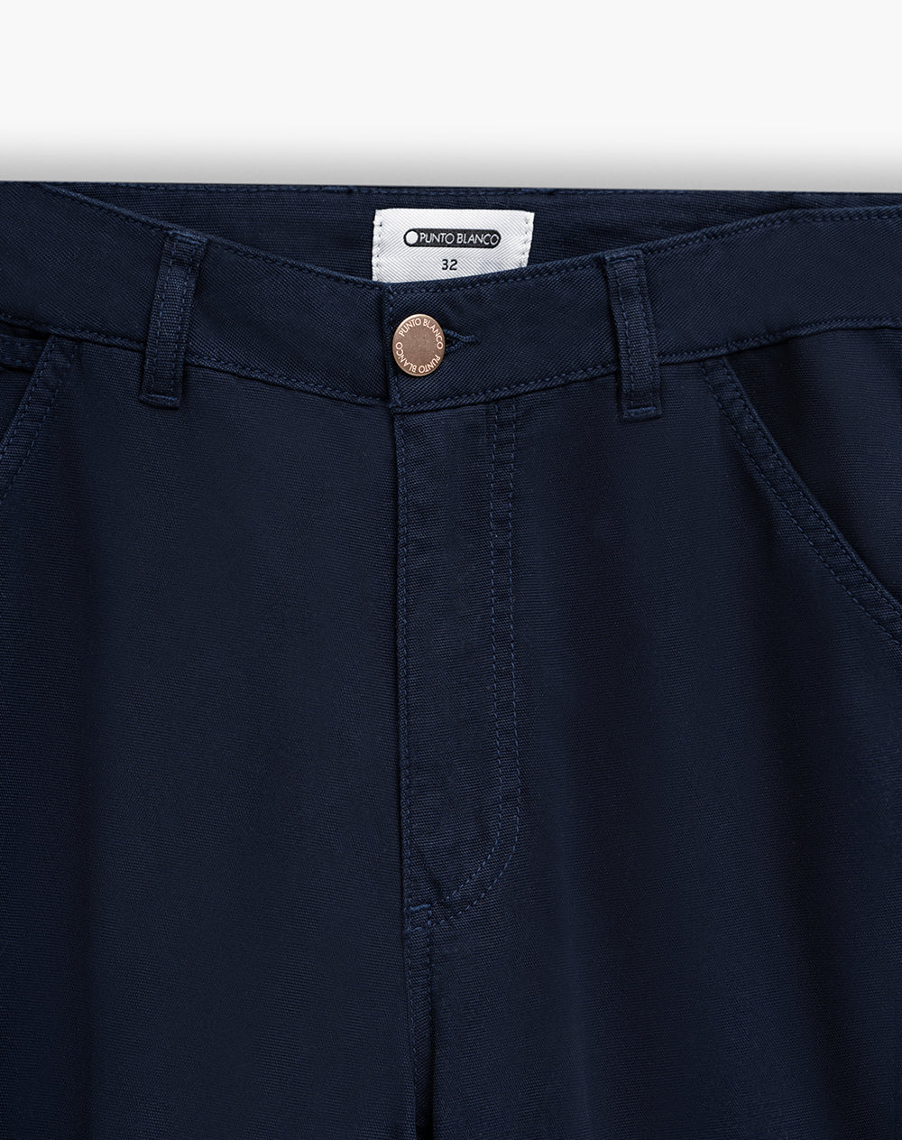 Pantalón recto algodón azul hombre