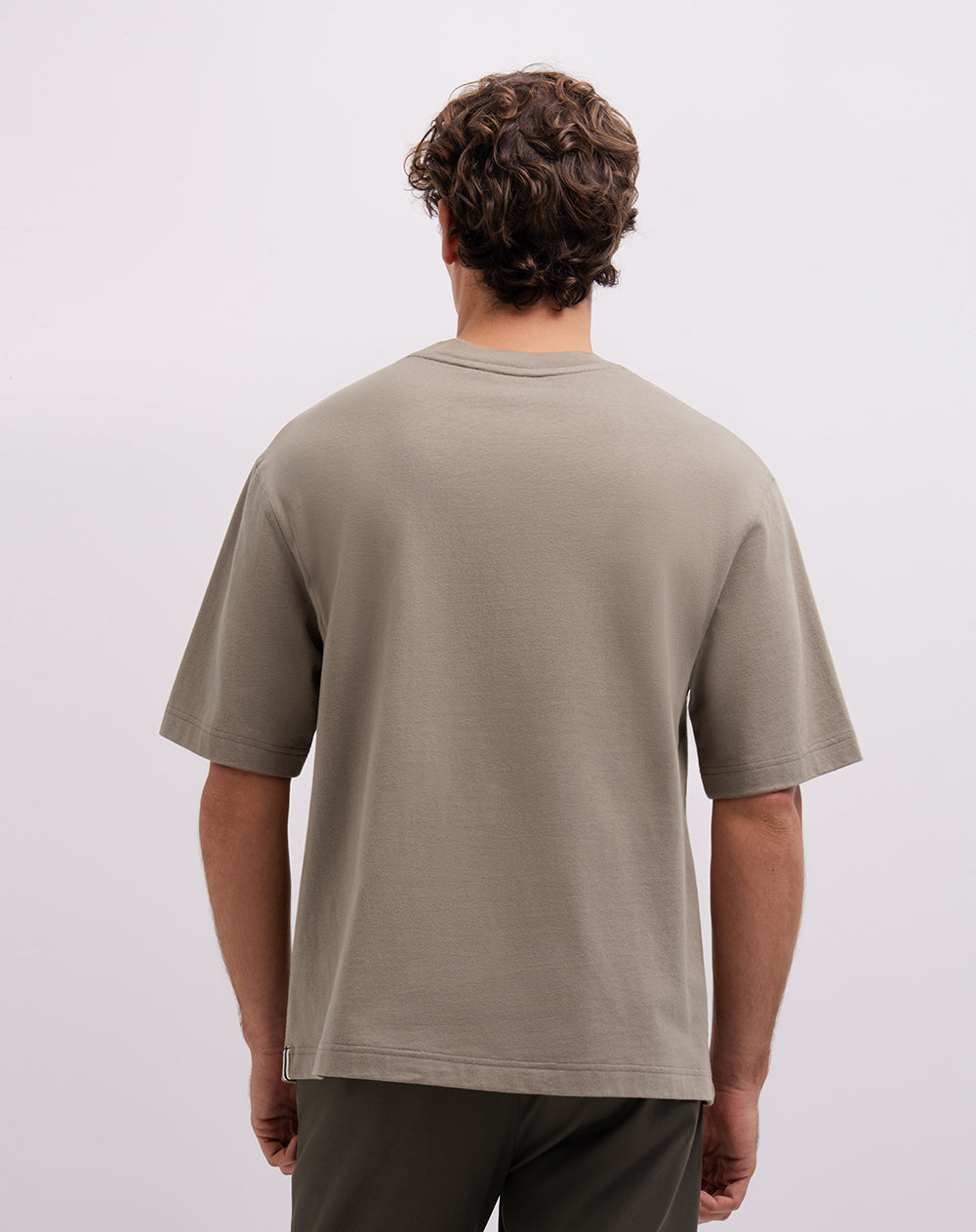 Camiseta confort regular algodón café hombre