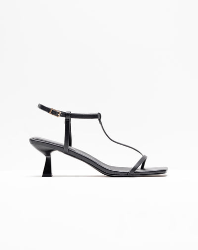 Sandalias de tacón negras