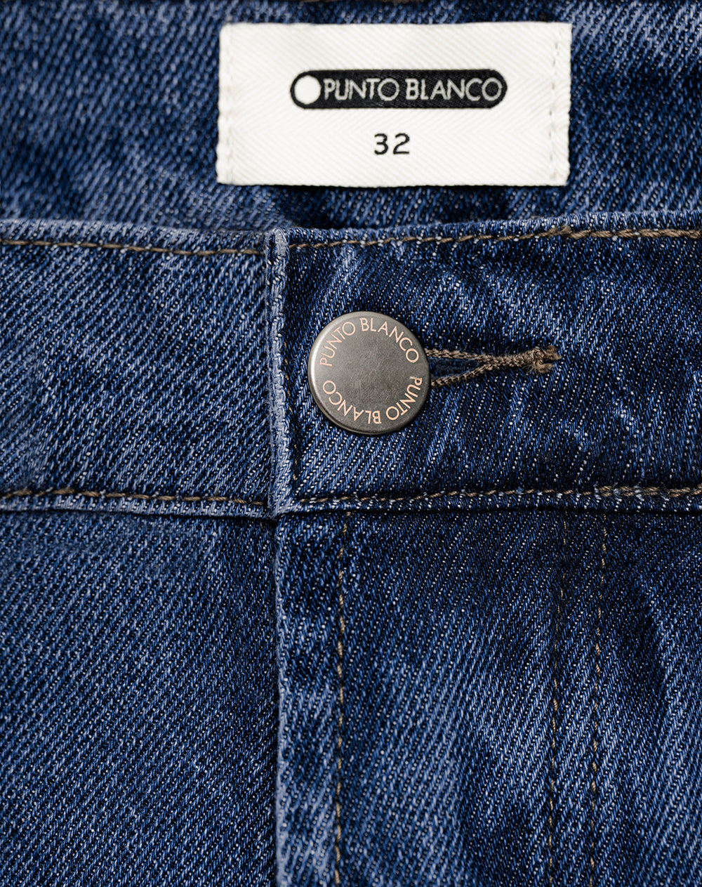 Jean regular fit tiro medio indigo oscuro