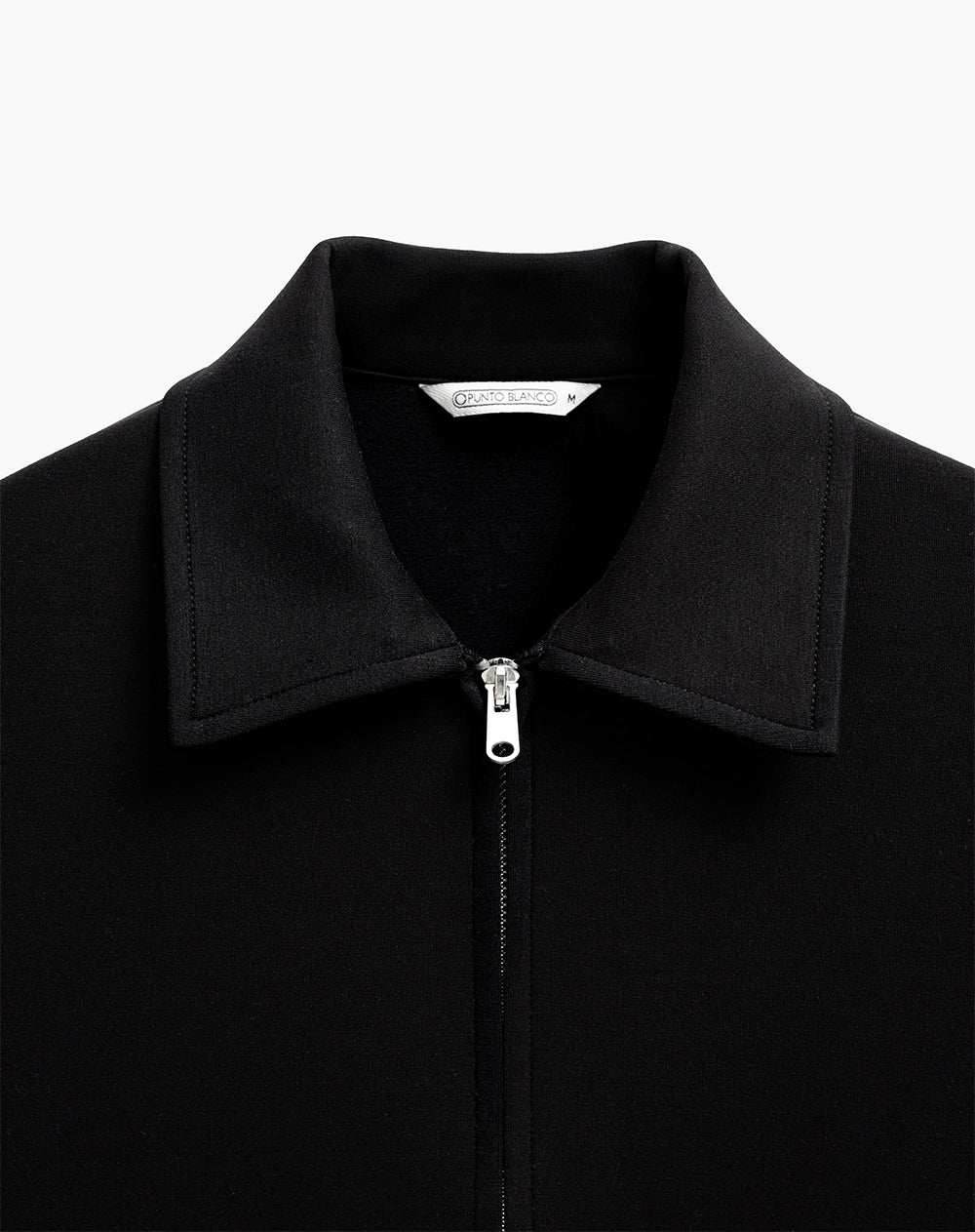Chaleco oversize cremallera negro mujer