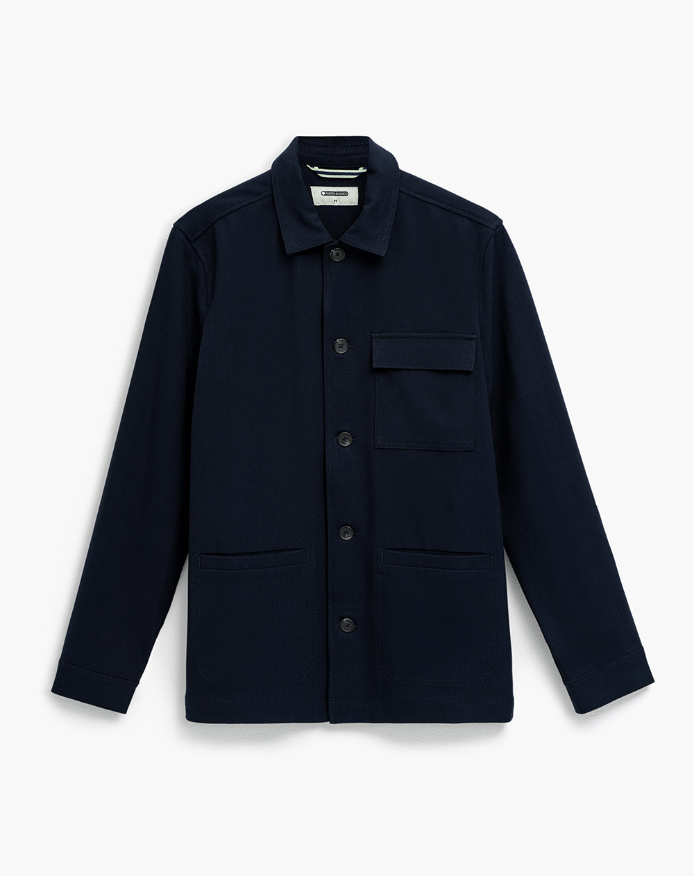 Chaqueta regular fit sin capucha azul