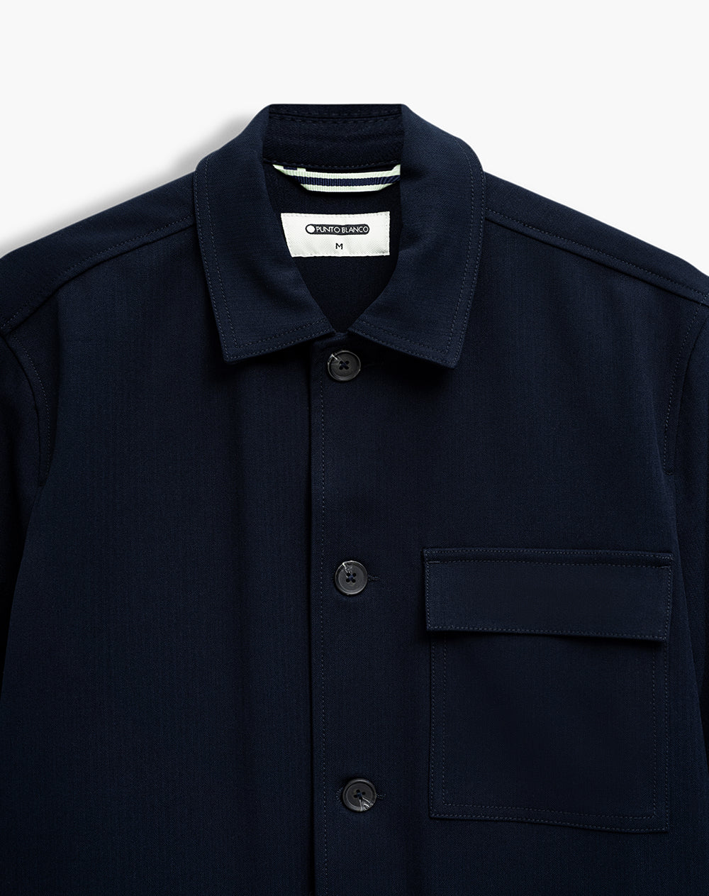 Chaqueta regular fit sin capucha azul