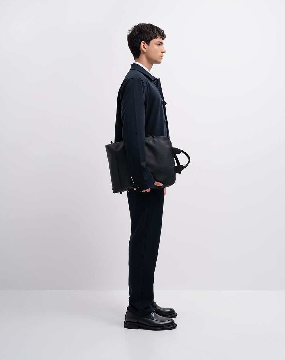 Chaqueta regular fit sin capucha azul