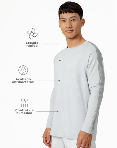 Camibuzo deportivo hombre control humedad blanco