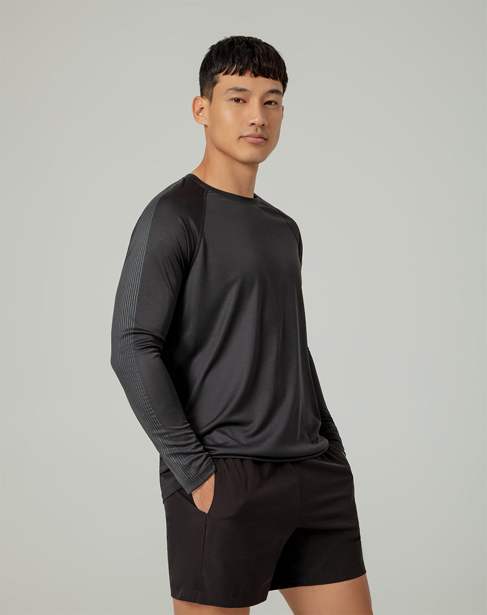 Camibuzo deportivo  hombre control humedad negro