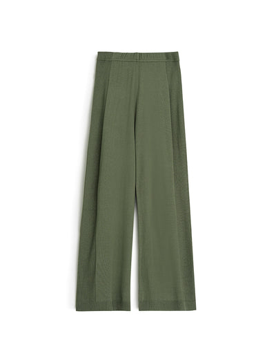 Pantalón relaxed fit tiro medio verde