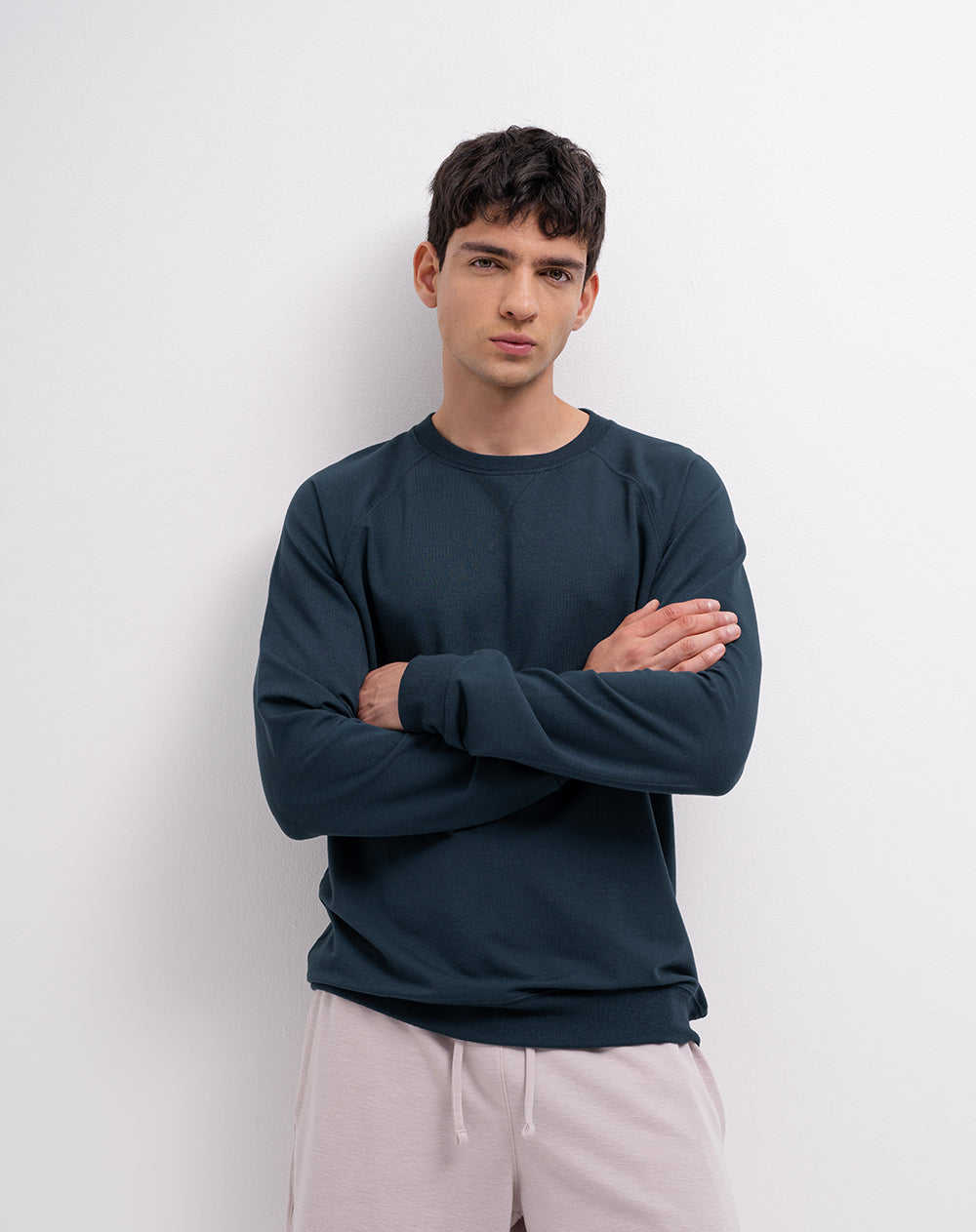 Buzo regular confort azul hombre
