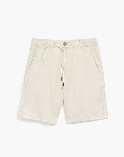 Bermuda regular fit en lino habano