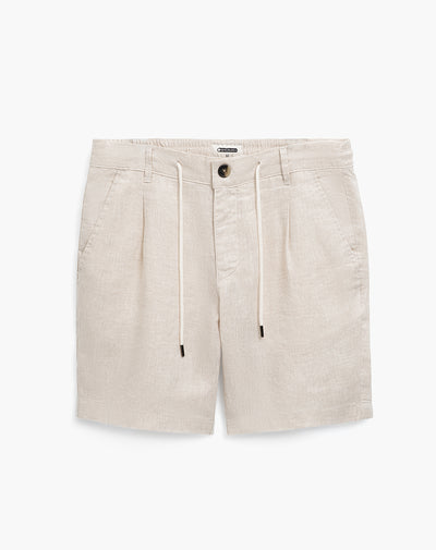 Bermuda regular lino kaki hombre