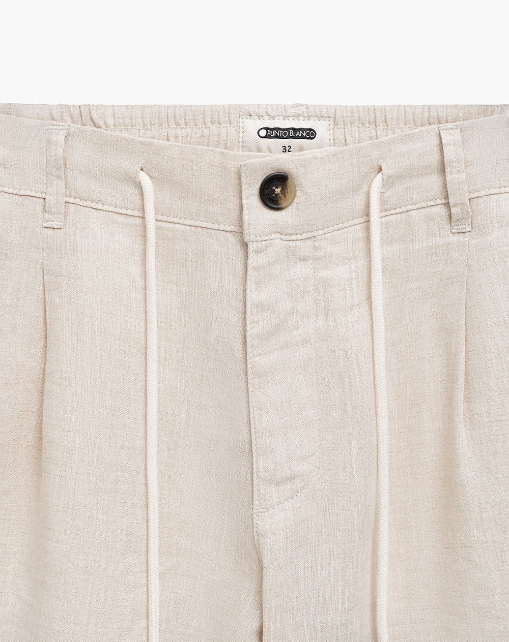 Bermuda regular lino kaki hombre
