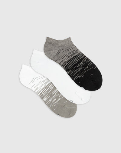 Medias para mujer tobilleras cortas en algodón pack x3unds surtidas