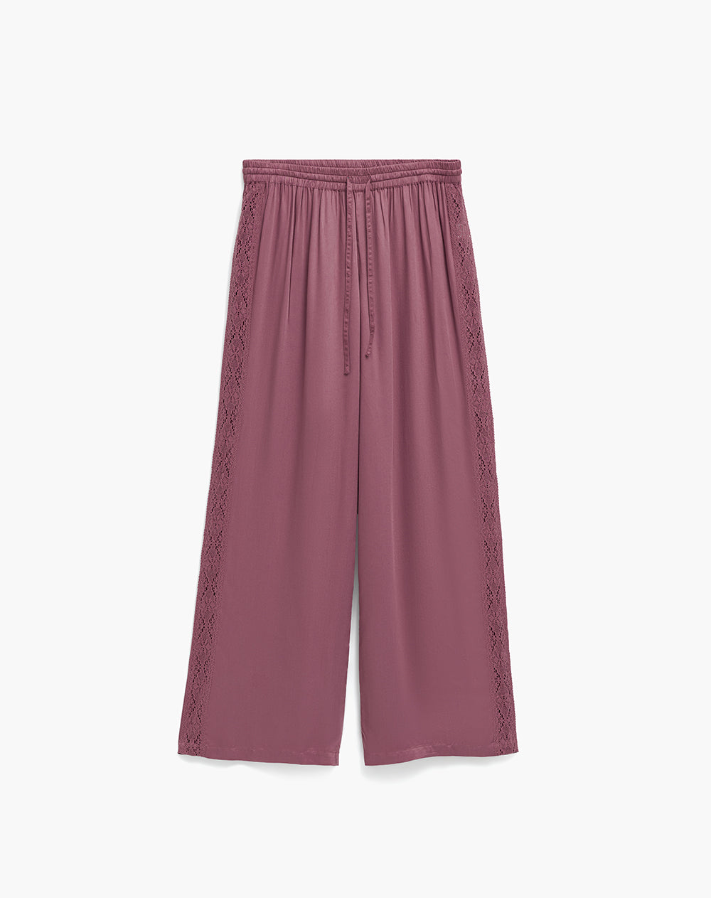 Pantalón relaxed fit tiro alto palo de rosa
