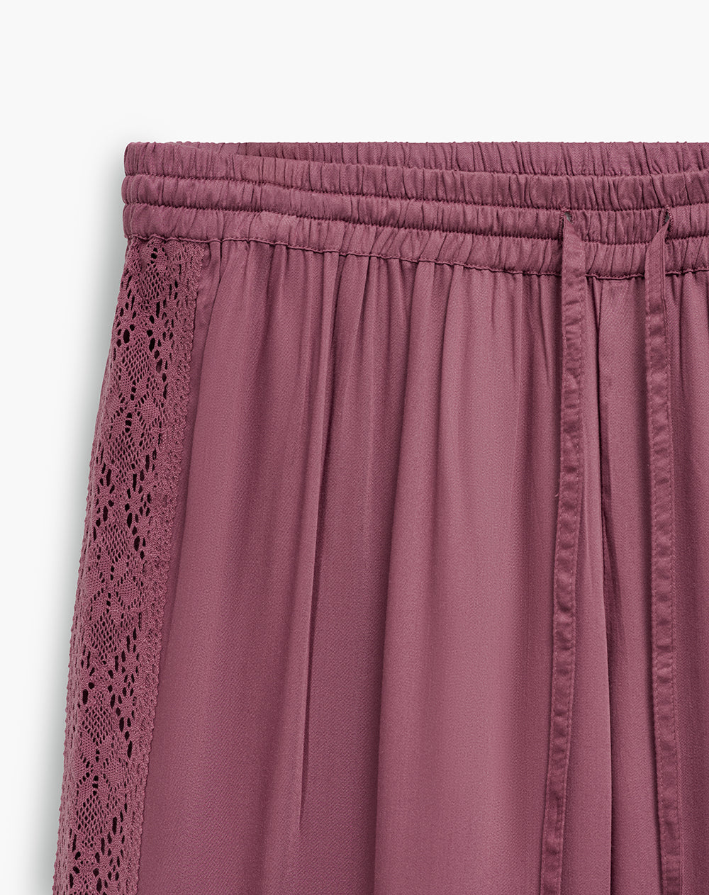 Pantalón relaxed fit tiro alto palo de rosa