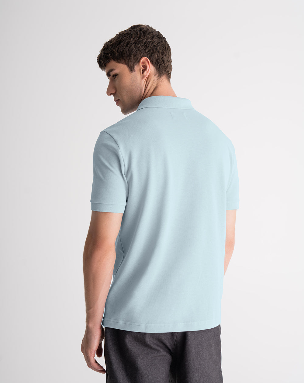 Polo regular algodón azul hombre