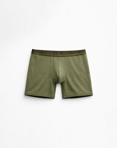 Bóxer medio panel reloj de arena verde